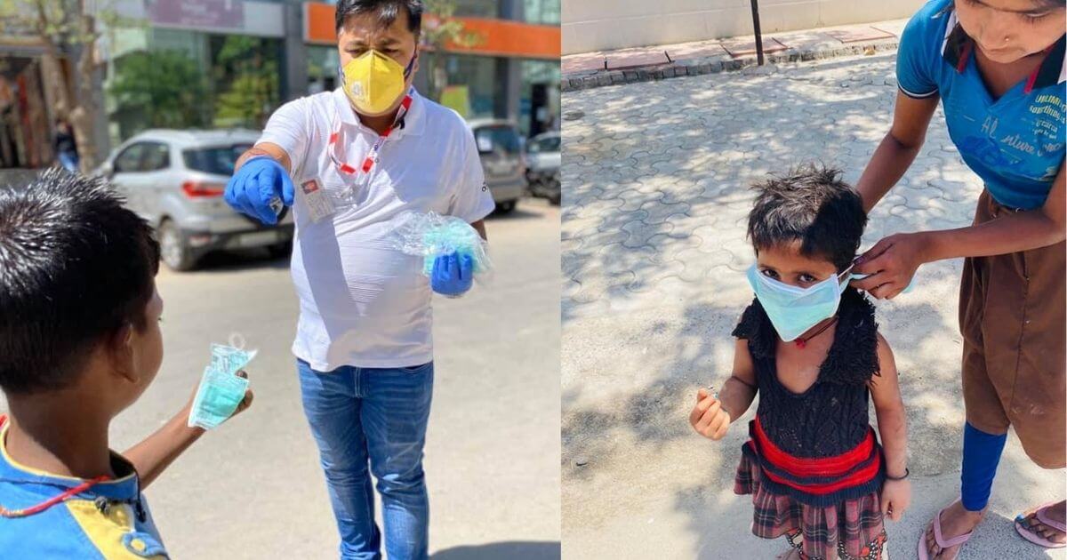 mask distribution by Narendra Kumar